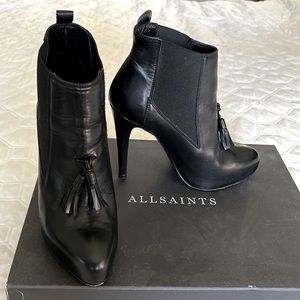All saints black ankle boots  great condition